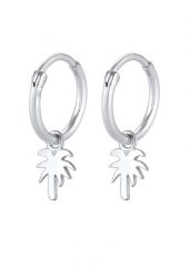 Elli Damskie kreole zawieszka Palma Trend filigranowe ze srebra próby 925 Sterling Silver Kolczyki koła 1 ct. Szare kolczyki Elli, srebrne. Za 243.99 zł.