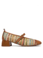 Hispanitas Czółenka RHV264686 C006 Brązowy. Brązowe czółenka Hispanitas, bez wzorów, z materiału, bez obcasa, bez zapięcia. Za 589.99 zł.