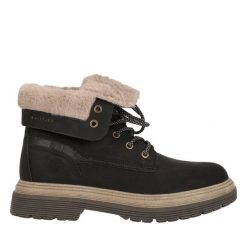 Trapery Whistler. Czarne traperki WHISTLER, bez wzorów, bez obcasa, bez zapięcia. Za 339.99 zł.