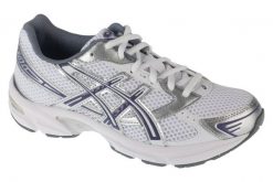 Buty sportowe Sneakersy damskie, Gel-1130. Białe buty treningowe ASICS, bez wzorów, z materiału, przed kostkę, bez zapięcia, trekkingowe. Za 399.99 zł.