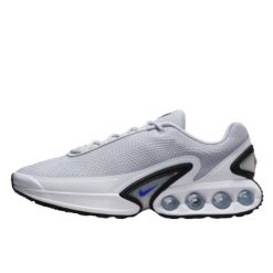 Buty do chodzenia dla dorosłych Air Max Dn Pure Platinum Hyper Royal. Szare buty treningowe Nike, bez wzorów, bez zapięcia, trekkingowe. Za 549.00 zł.