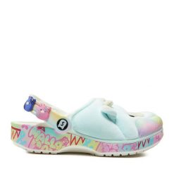 Klapki Crocs. Niebieskie klapki Crocs, bez wzorów, bez obcasa, bez zapięcia. Za 319.99 zł.