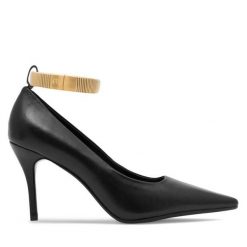 Szpilki Gino Rossi. Czarne szpilki Gino Rossi, bez wzorów, bez obcasa, na szpilce, bez zapięcia. Za 379.99 zł.
