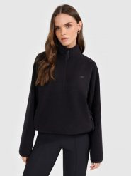 4F Polar regular bez kaptura damski - czarny M. Czarne bluzy z polaru 4f, m, bez wzorów, z materiału. Za 179.99 zł.