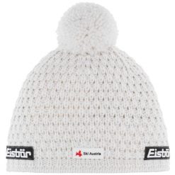Czapka dla dorosłych Trail Pompon MU SKA. Białe czapki zimowe Eisbär, bez wzorów, z poliesteru, sportowe. Za 229.99 zł.