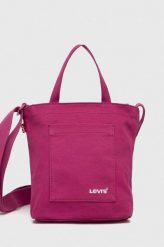 Levi's torebka kolor różowy. Czerwone listonoszki Levi's, bez wzorów, na ramię, bez dodatków. Za 159.99 zł.