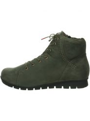 Think! Skórzane botki w kolorze khaki rozmiar: 42. Brązowe botki Think!, bez wzorów, bez obcasa, bez zapięcia. Za 349.92 zł.