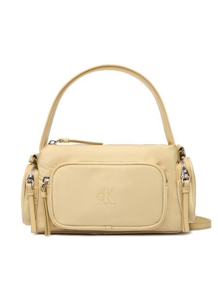 Calvin Klein Torebka Pocket Nylon Bag W/Strap LV04F3132G Żółty. Żółte torebki klasyczne Calvin Klein, bez wzorów, z materiału, bez dodatków. Za 449.99 zł.