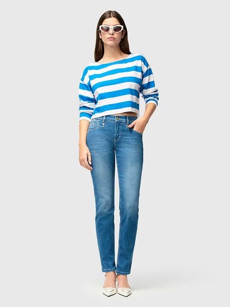 MAC Dżinsy - Slim fit - w kolorze niebieskim rozmiar: W32/L28. Niebieskie jeansy MAC, l, z aplikacjami, klasyczne. Za 232.23 zł.