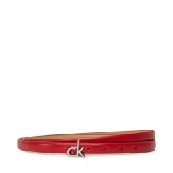 Pasek Calvin Klein. Czerwone paski Calvin Klein, bez wzorów. Za 112.99 zł.