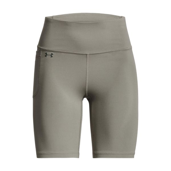 Spodenki fitness damskie Under Armour Motion Bike Short. Zielone szorty sportowe Under Armour, bez wzorów, na fitness i siłownię. Za 94.99 zł.
