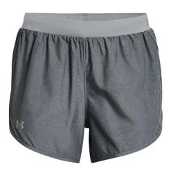 Krótkie spodenki dla kobiet Under Armour FLY BY SHORT. Szare szorty Under Armour, bez wzorów, sportowe. Za 79.99 zł.