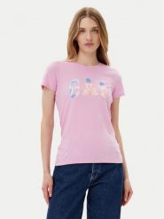 Gap T-Shirt 776775-06 Różowy Regular Fit. Czerwone t-shirty GAP, xl, bez wzorów, z bawełny, bez kołnierzyka, bez ramiączek. Za 89.99 zł.
