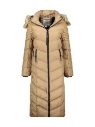 Canadian Peak Płaszcz zimowy "Capucineak" w kolorze jasnobrązowym rozmiar: XL. Brązowe płaszcze Canadian Peak, na zimę, xl, bez wzorów, z puchu, bez kaptura. Za 252.94 zł.