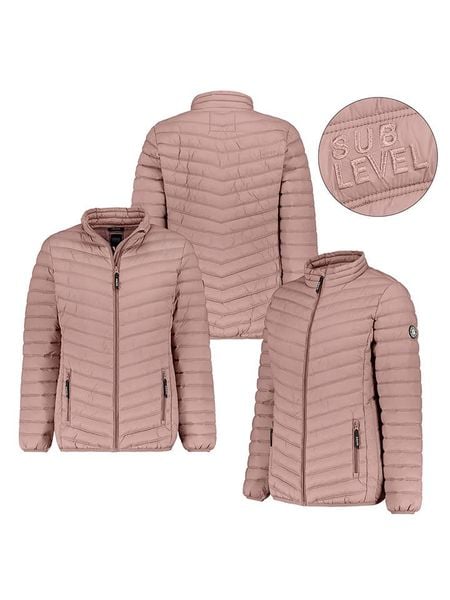 Sublevel Kurtka pikowana w kolorze szaroróżowym rozmiar: S. Różowe kurtki Sublevel, s, bez wzorów, bez kaptura. Za 121.99 zł.