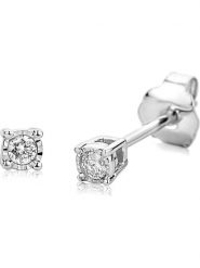 Revoni Złote kolczyki-wkrętki z diamentami rozmiar: onesize. Szare kolczyki Revoni, z diamentem, złote. Za 761.99 zł.