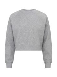 Clique Miami Cropped krótki sweter z bawełną i recyklingiem – Grey Melange. Szare swetry CLIQUE, m, bez wzorów, z bawełny, bez ramiączek. Za 155.70 zł.