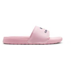 Klapki damskie Converse All Star Slide. Czerwone klapki Converse, bez wzorów, z materiału, retro, bez obcasa, bez zapięcia. Za 294.75 zł.