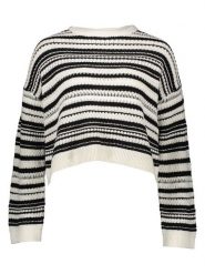 Noisy may Sweter w kolorze czarno-białym rozmiar: M. Białe swetry Noisy May, m, bez wzorów, z bawełny, bez ramiączek. Za 96.37 zł.