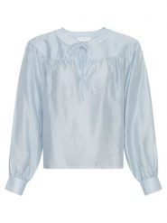MOSS COPENHAGEN Bluzka w kolorze błękitnym rozmiar: S/M. Niebieskie bluzki Moss Copenhagen, m, bez wzorów, z lyocellu, bez kołnierzyka, bez ramiączek. Za 105.63 zł.