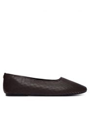 Calvin Klein Baleriny Oblique Ballerina Cut Lth HW0HW03033 Bordowy. Czerwone baleriny Calvin Klein, bez wzorów, ze skóry, bez obcasa, bez zapięcia. Za 449.99 zł.