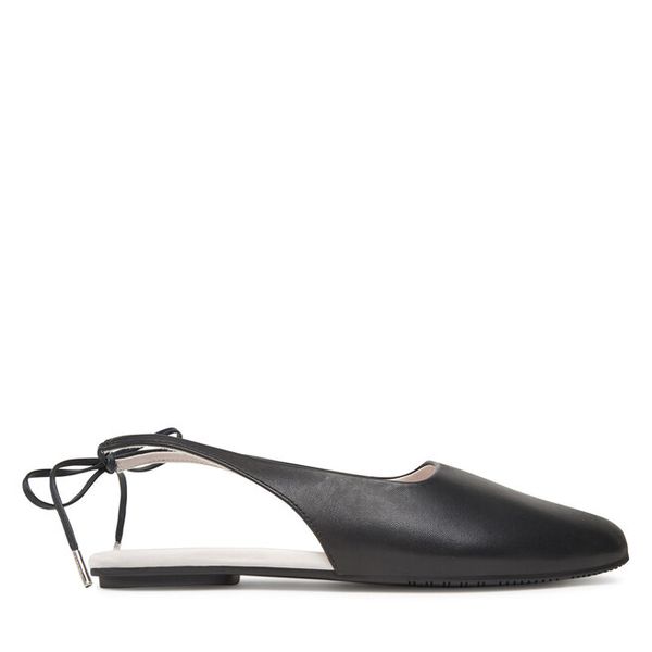 Sandały Calvin Klein. Czarne sandały Calvin Klein, bez wzorów, bez obcasa, na płaskiej podeszwie, bez zapięcia. Za 279.99 zł.