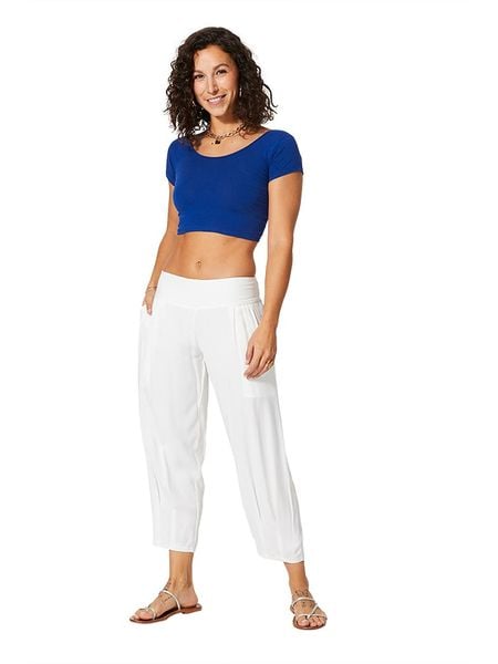 Aller Simplement Spodnie w kolorze białym rozmiar: 38/40. Białe spodnie materiałowe Aller Simplement, bez wzorów, z materiału, klasyczne, z podwyższonym stanem. Za 114.17 zł.