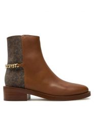 MICHAEL Michael Kors Botki Carlisle 40F4CLME8L Brązowy. Brązowe botki MICHAEL Michael Kors, bez wzorów, ze skóry, bez obcasa, na płaskiej podeszwie, bez zapięcia. Za 649.99 zł.
