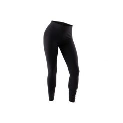 Legginsy Gym & Pilates 500 damskie. Czarne legginsy adidas, bez wzorów, z bawełny. Za 119.99 zł.