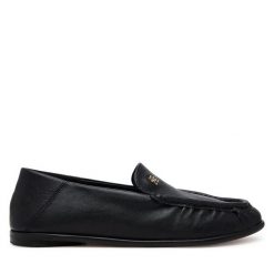 Półbuty Tommy Hilfiger. Czarne półbuty wsuwane Tommy Hilfiger, bez wzorów, bez obcasa, na płaskiej podeszwie. Za 439.99 zł.