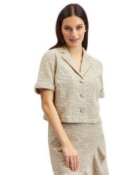 Orsay Kurtka koszulowa w kolorze beżowym rozmiar: 40. Brązowe kurtki Orsay, bez wzorów, bez kaptura. Za 78.99 zł.