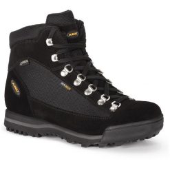 Buty trekkingowe Aku Ultra Light Micro GTX WS z Vibram i GORE-TEX. Czarne trekkingi Aku, bez wzorów, z gore-texu, za kostkę, bez zapięcia, trekkingowe, gore-tex. Za 829.00 zł.