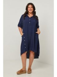 Curvy Lady Sukienka w kolorze granatowym rozmiar: 48/50. Niebieskie sukienki Curvy Lady, bez wzorów, klasyczne, bez kołnierzyka, bez ramiączek, midi. Za 150.02 zł.
