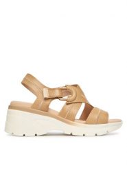 Hispanitas Sandały HV264570 C005 Beżowy. Brązowe sandały Hispanitas, bez wzorów, ze skóry, bez obcasa, na płaskiej podeszwie, bez zapięcia. Za 609.99 zł.