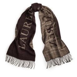 Szalik LAUREN RALPH LAUREN. Brązowe szaliki i kominy Lauren Ralph Lauren, bez wzorów. Za 419.99 zł.