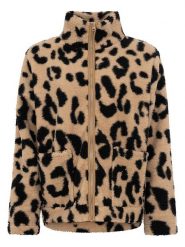 Zwillingsherz Kurtka polarowa "Big Leo" w kolorze beżowym rozmiar: S. Brązowe kurtki Zwillingsherz, s, bez wzorów, z polaru, bez kaptura. Za 179.64 zł.