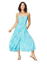 Aller Simplement Kombinezon w kolorze turkusowo-białym rozmiar: 38/40. Białe kombinezony Aller Simplement, bez wzorów, klasyczne, bez kołnierzyka, bez ramiączek. Za 65.99 zł.