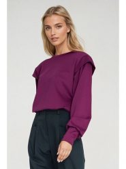 Nife Bluza w kolorze fioletowym rozmiar: 38. Różowe bluzy Nife, bez wzorów, bez ramiączek, bez kaptura. Za 196.24 zł.