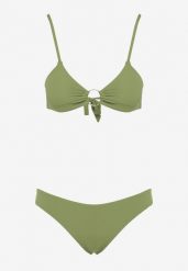 Zielone Bikini z Ozdobnym Kółkiem Przy Biustonoszu Naveena. Zielone bikini Born2be, z aplikacjami, klasyczne. Za 59.99 zł.