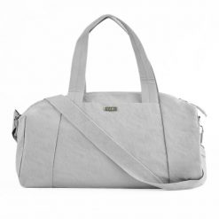 Materiałowa torba sportowa Solier SM05 Shala - szary. Szare torby podróżne bez wzorów, z materiału, na ramię, duże. Za 76.99 zł.