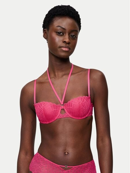 Triumph Biustonosz balkonetka That Night In Vegas 10224874 Różowy. Czerwone biustonosze Triumph, bez wzorów, z syntetyku. Za 149.99 zł.