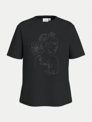 Vila T-Shirt Sybil 14108062 Czarny Regular Fit. Czarne t-shirty Vila, xl, bez wzorów, z bawełny, bez kołnierzyka, bez ramiączek. Za 59.99 zł.