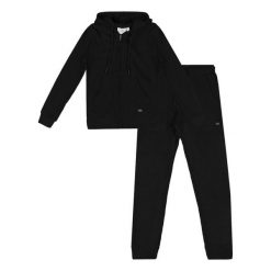 Bluza z kaptur na co dzień na siłownię. Czarne bluzy LEONE 1947 APPAREL, bez wzorów, z bawełny, sportowe, bez ramiączek, bez kaptura. W wyprzedaży za 164.19 zł.