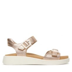 Sandały Ara. Brązowe sandały ara, bez wzorów, bez obcasa, na płaskiej podeszwie, bez zapięcia. Za 489.99 zł.