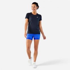 Koszulka tenisowa damska Artengo Light. Czarne t-shirty sportowe KUIKMA, m, bez wzorów, z bawełny, bez ramiączek, na fitness i siłownię. Za 89.99 zł.