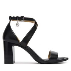 Sandały MICHAEL Michael Kors. Czarne kozaki MICHAEL Michael Kors, bez wzorów, bez obcasa, na słupku, bez zapięcia. Za 699.99 zł.