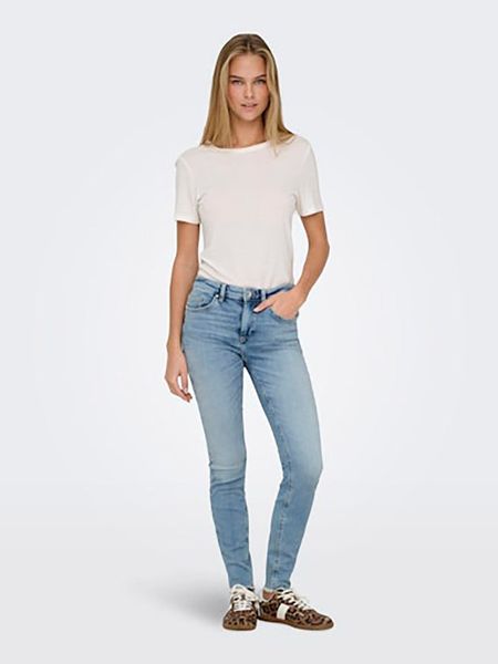 ONLY Dżinsy - Slim fit - w kolorze błękitnym rozmiar: S/L32. Niebieskie jeansy ONLY, l, z aplikacjami, ze skóry, klasyczne. Za 87.81 zł.