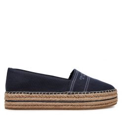 Espadryle Tommy Hilfiger. Niebieskie espadryle Tommy Hilfiger, bez wzorów, z denimu, bez obcasa. Za 269.99 zł.