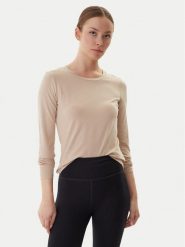 EA7 Emporio Armani Bluzka 7W000522 AF10373 U1046 Beżowy Regular Fit. Brązowe bluzki EA7 Emporio Armani, xs, bez wzorów, z bawełny, bez kołnierzyka, bez ramiączek. Za 319.99 zł.