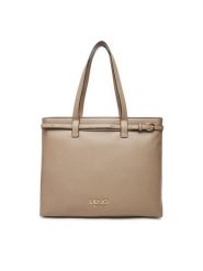 Liu Jo Torebka Ecs M Tote AF5135 E0058 Beżowy. Brązowe shopper bag Liu Jo, bez wzorów, ze skóry, bez dodatków. Za 539.99 zł.